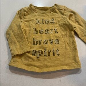 Cute Yellow Long Sleeve Baby Tee 9M